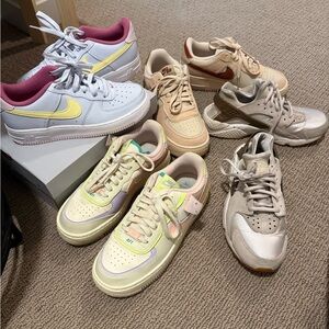 Women’s Nike Air Force Sneakers Bundle (4 total)